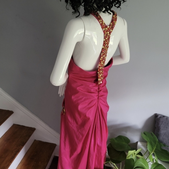 Maggie Sottero Pink Halter Maxi Dress - Picture 2 of 6